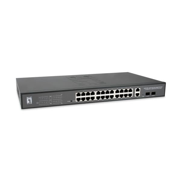 Levelone GEP-2841 28-Port Web Smart Managed Switch, L2, Gigabit Ethernet, Power over Ethernet (POE)