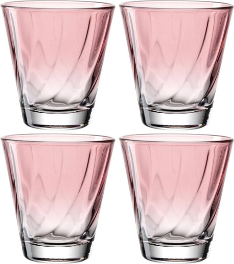 Leonardo Twist Trinkglas 215ml rot - Set 4
