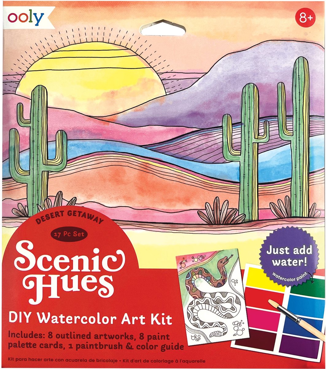 Ooly – malerische Farbtöne – d.i.y. Aquarell-Kunstset – Wüstenurlaub