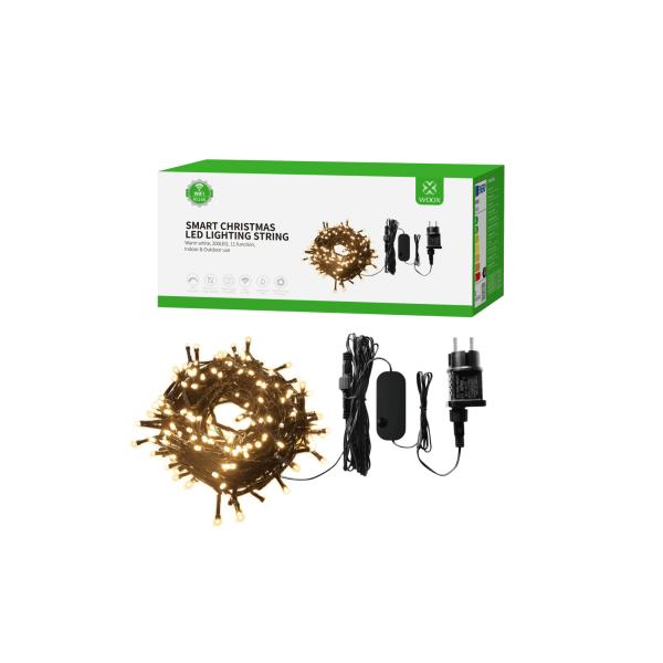 Woox R5168 intelligente Weihnachtsbeleuchtung WLAN 20 Meter, 200 LEDs, 230 Lumen, warmweiß mit Dimmung und Ton