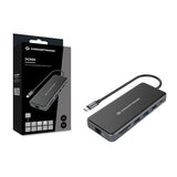 Concepttronic Donn15G Station d'accueil 12-en-1, USB 3.2 Gen 1, Type-C, 100 W, HDMI, VGA, (Micro) SD