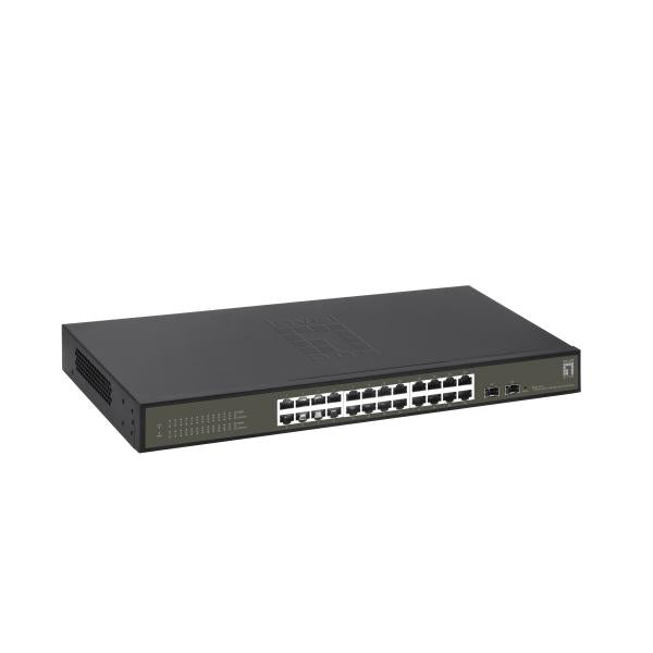 Levelone ges-2126 Hilbert 26-Port-Gigabit-Smart-Lite-Managed-L2-Switch, 24x RJ45, 2x SFP, 1000 Mbit/s
