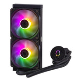 Cooler master cooler mlw-d24m-a18pz-r1 masterliquid 240l core argb, 4-pin, 2x 120mm argb, 27.2 dba (max)