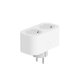 Woox R6153 intelligenter Doppelstecker mit Energiezähler und Erdungsanschluss