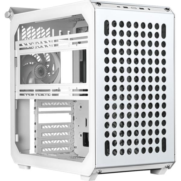 Chłodna master chłodnica Q500-WGNN-S00 qube 500 Flatpack White, ATX, USB 3.2, 120 140 mm, gotowe do chłodzenia wody