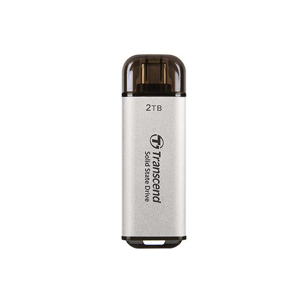 Transcend ts512gesd300s esd300s externe SSD, 512 GB, USB Typ-C, 10 Gbit/s, 1050 950 MB s, Silber