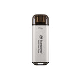 Transcend ts512gesd300s esd300s externe SSD, 512 GB, USB Typ-C, 10 Gbit/s, 1050 950 MB s, Silber