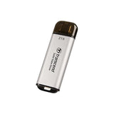 Transcend ts512gesd300s esd300s externe SSD, 512 GB, USB Typ-C, 10 Gbit/s, 1050 950 MB s, Silber