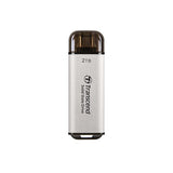 Transcend ts1tesd300s esd300s externe SSD, 1 TB, USB Typ-C, 10 Gbit/s, 1050 950 MB s, Silber