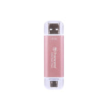 Transcend ts512gesd310p esd310p externe SSD, 512 GB, USB 10 Gbit/s, Typ C A, 1050 950 MB s, Pink