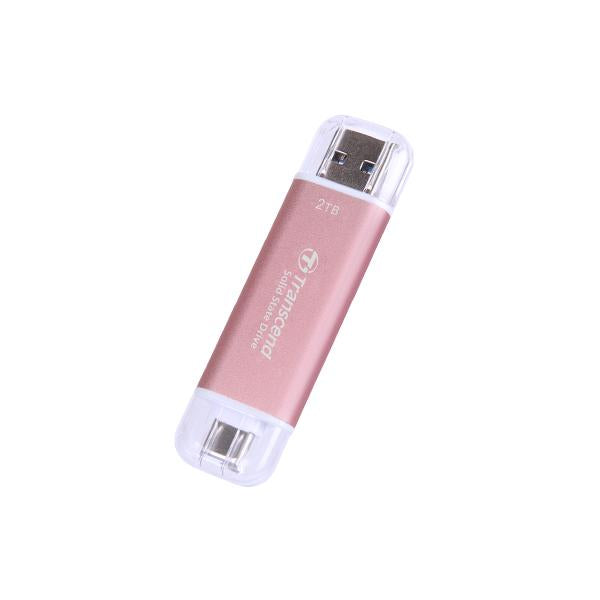 Transcend transcend ts512gesd310p esd310p external ssd, 512 gb, usb 10gbps, type c a, 1050 950 mb s, pink