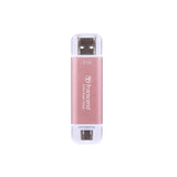 Transcend ts2tesd310p esd310 rosa externe SSD, 2 TB, USB 10 Gbit/s, Typ C A, 1050 950 MB s