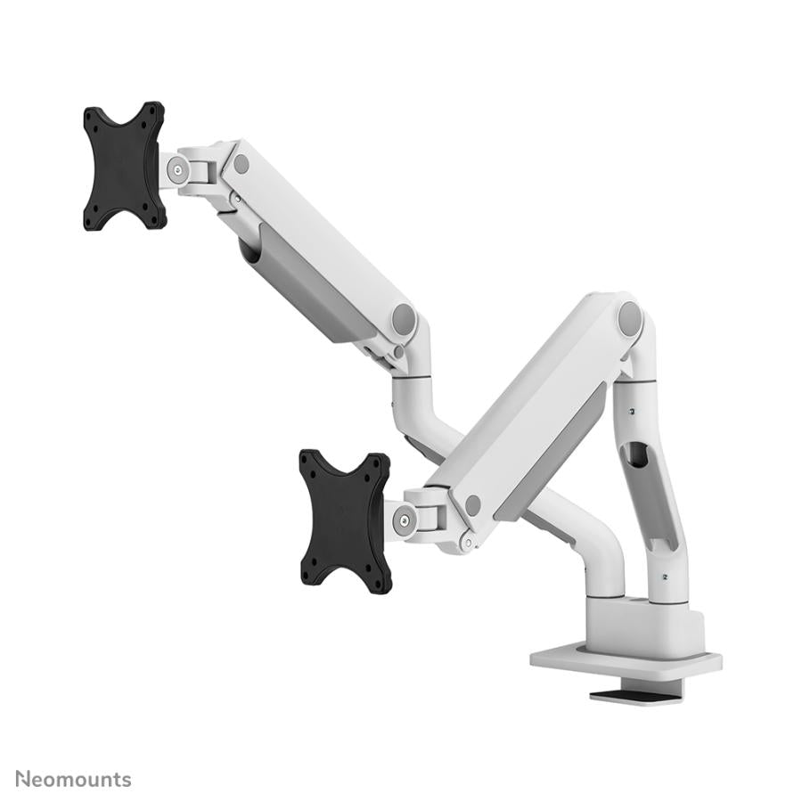 Neomounts ds70s-950wh2 Full-Motion-Tischhalterung, 2x 17 - 35, 18 kg, 100x100 mm, Silber