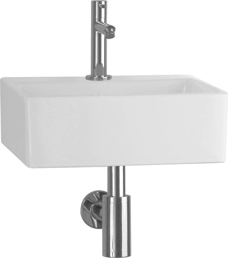 Differnz Zeus Brunnenset - 33x28x11,5cm - Rechteck - 1 Hahnloch - Weiß