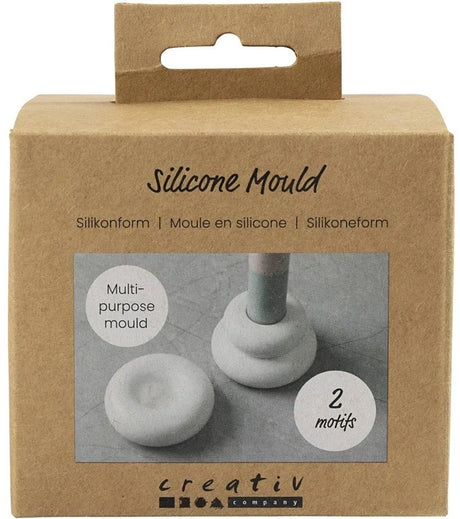 Cc Silikonformen Donutförmige Kerzenhalter H: 2+3,8 cm T 6+6,2 cm matt transparent 1 Stück