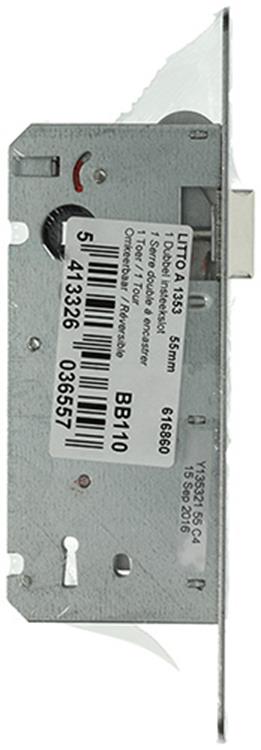 Yale 1014137 - 1 dubbel insteekslot omkeerb. l r a1353 55mm | 2 stuks