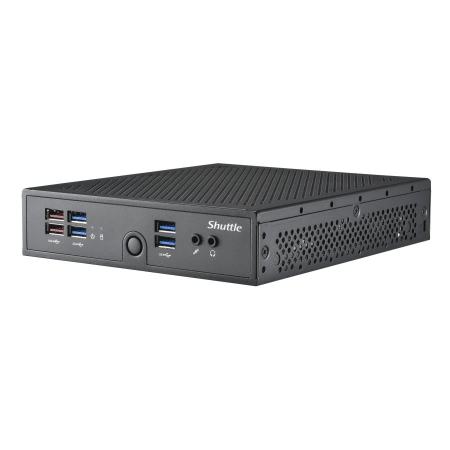 Shuttle shuttle ds50u xpc slim barebone pc, intel celeron 7305, ddr5, 2.5gbit + 1gbit, fanless, 24 7, 90 w