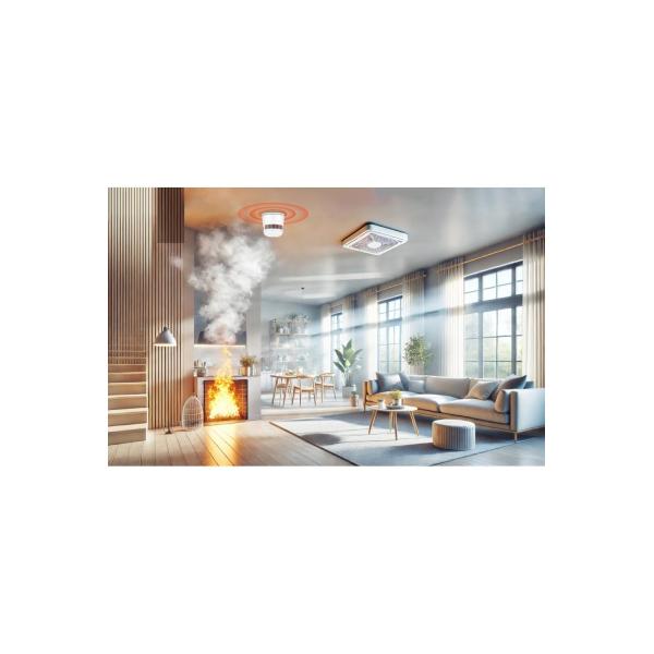 Woox r7305 intelligenter ZigBee-Rauchmelder, ZigBee, Google Assistant, IP20, weiß