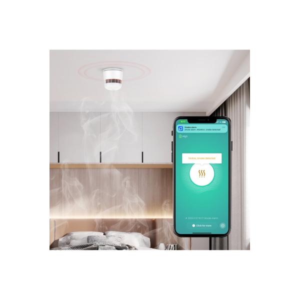 Woox r7305 intelligenter ZigBee-Rauchmelder, ZigBee, Google Assistant, IP20, weiß