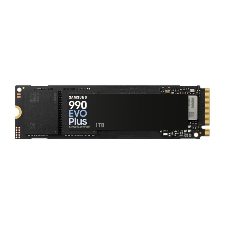 Samsung mz-v9s1t0bw 990 evo plus SSD, 1 TB, m.2, PCIe 4.0, 7150 MB/s, 1350000 Iops, schwarz