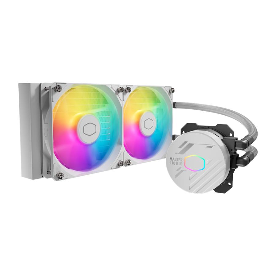 Cooler Master mlw-d24m-a18pa-rw MasterLiquid 240 Core II ArGB weiß, 2x 120 mm ArGB, 4-Pin-PWM