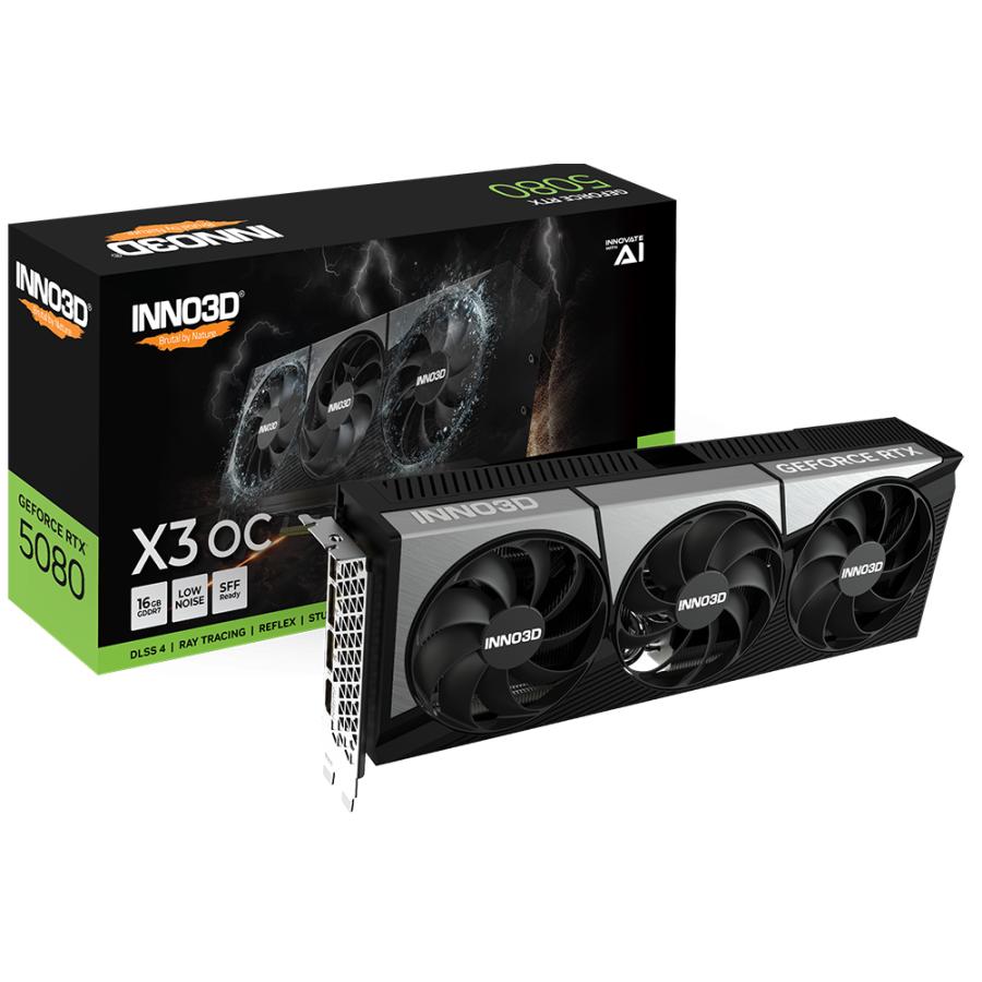 Inno3d n50803-16d7x-17603930 Geforce RTX 5080 x3 OC, ATX, 16 GB, GDDR7, 256-Bit, 960 GB s, PCIe5, 360 W