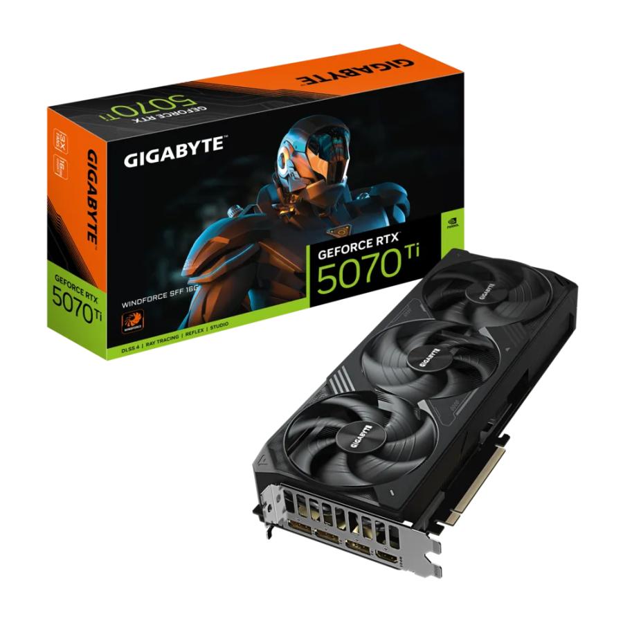Gigabyte gv-n507twf3-16gd geforce rtx™ 5070 ti windforce sff 16g, 16 gb, gddr7, 256 bit