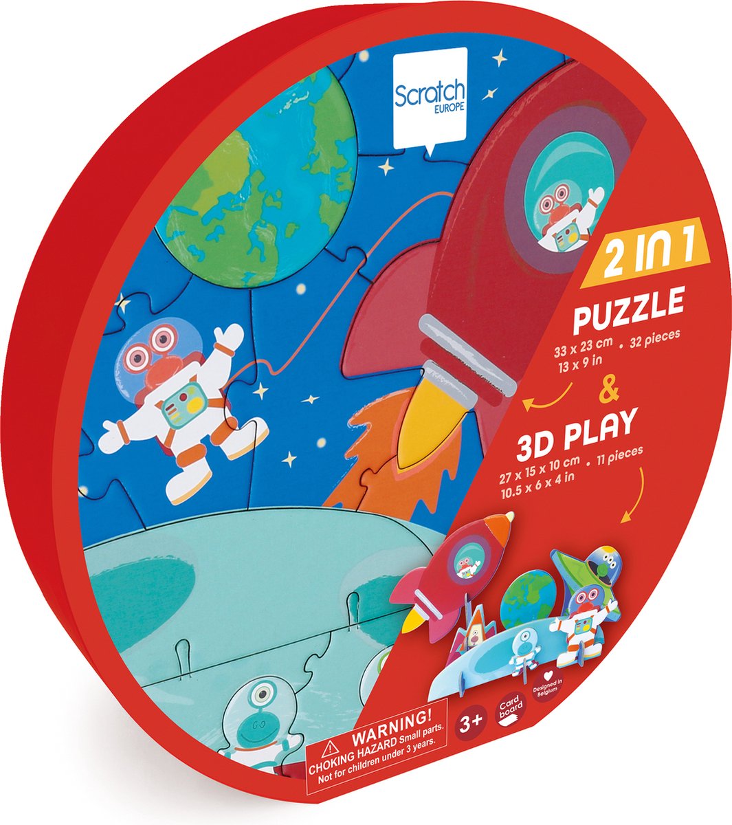 Rubbelspiel-Puzzle 3D - Weltraum
