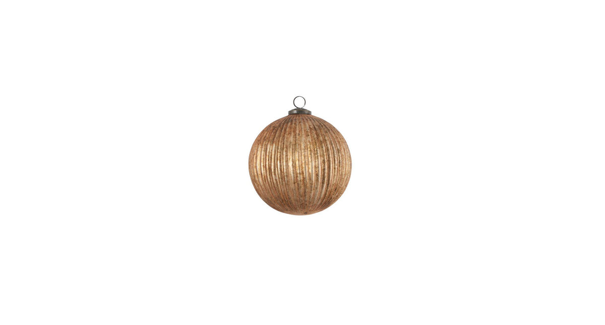 Kerstbal glas champagne - d15cm
