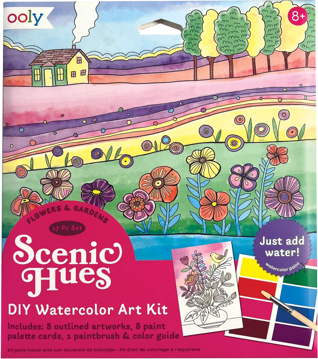 Ooly – malerische Farbtöne – d.i.y. Aquarell-Kunstset – Blumen und Gärten