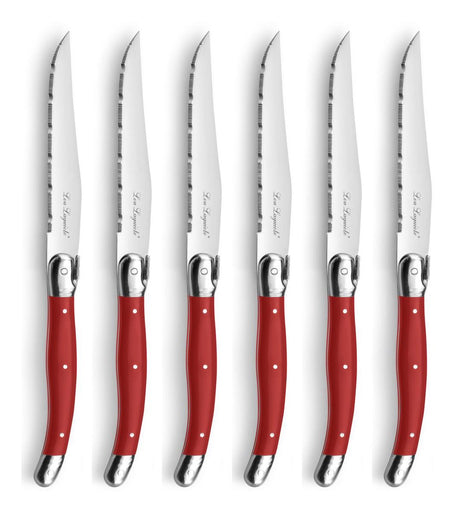 Lou Laguiole - Tradition - Steakmesserset - 6-teilig rot