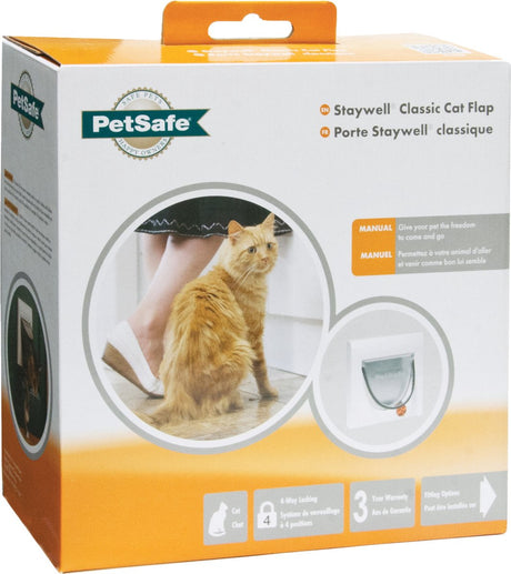 Petsafe 917 classic - inkl. Tunnel - weiß - Katzenklappe - ø 22,4 cm