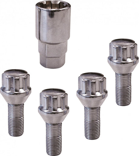 Carpoint anti-diefstal wielbouten – conisch – 4 stuks – m12 x 1.5 x 26 mm – beschermt velgen – sterk veilig