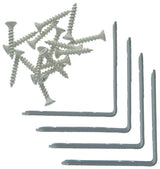 Mack 1013795 - 4 geplooide winkelhaken wit gelakt 60x60mm | 10 stuks