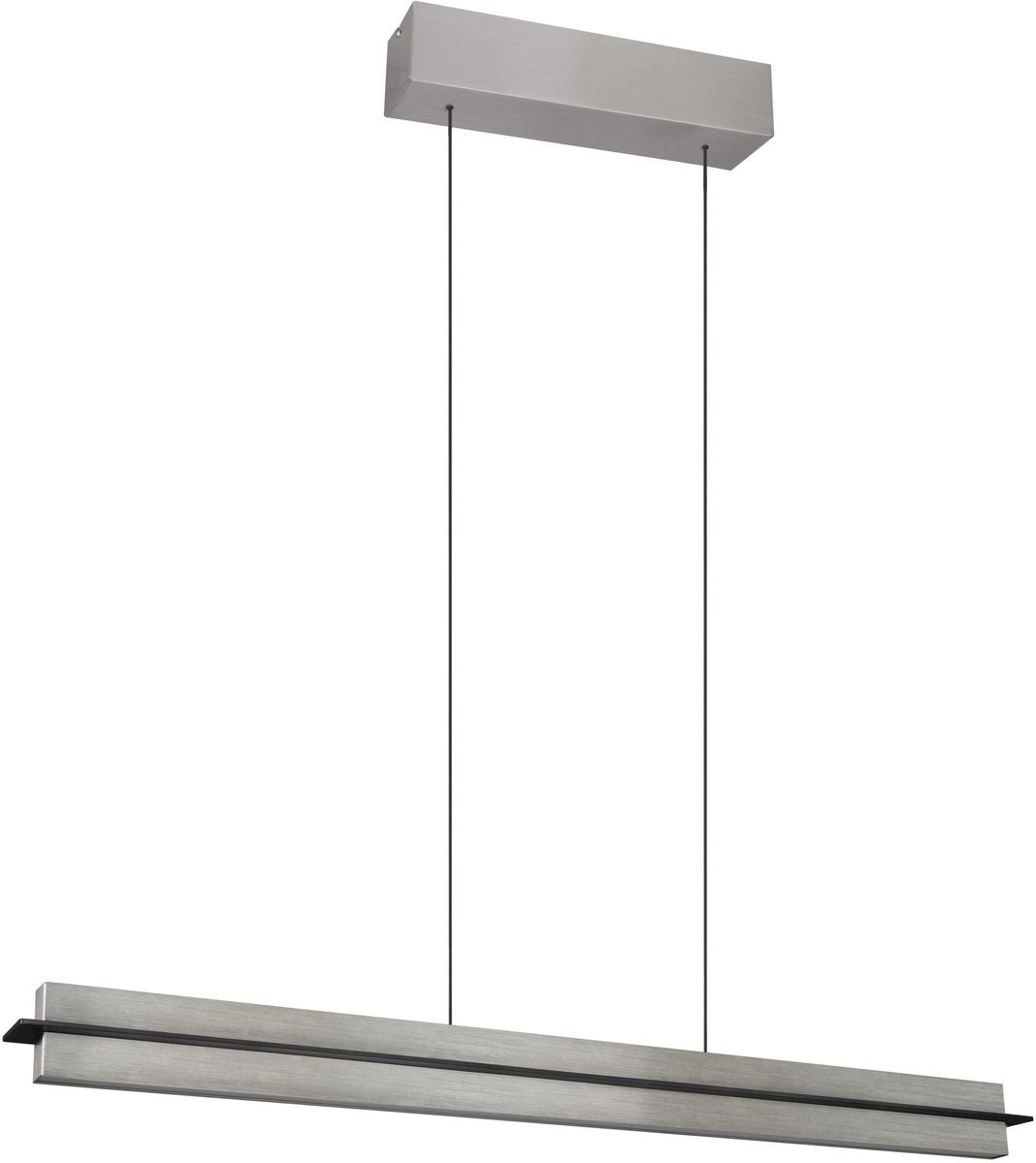 Trio Emerson - Hängelampe - Nickel matt - inkl. 1x SMD 22 W - 4-Stufen-Tastdimmer - Lichtfarbe stufenlos einstellbar - Memory-Funktion - stufenlos höhenverstellbar