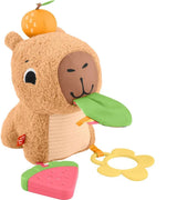 Fisher-Price Snacking Capybara Kuscheltier – Sinnesspielzeug mit Beißring und Rassel