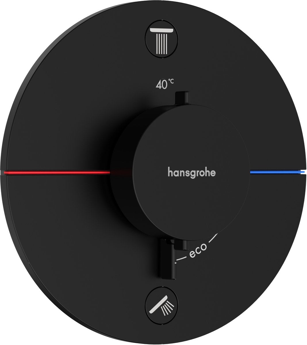 Hansgrohe showerselect comfort s thermostaat inbouw voor 2 functies mat zwart