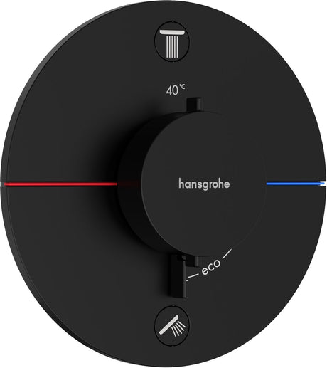 Hansgrohe Showerselect Comfort S Thermostat Einbau für 2 Funktionen mattschwarz