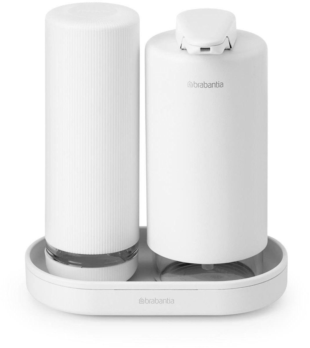 Brabantia Seifenspender-Set im Waschbecken-Stil – Mineral Fresh White