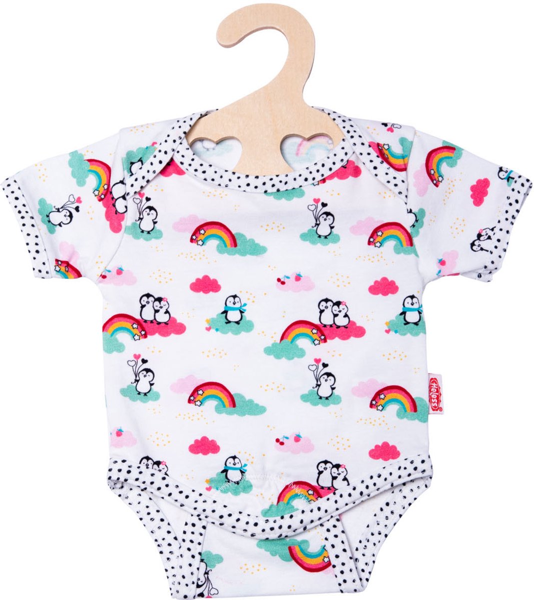 Heless Puppenkörper Pinguin Punkte 35-45 cm Baumwolle weiß