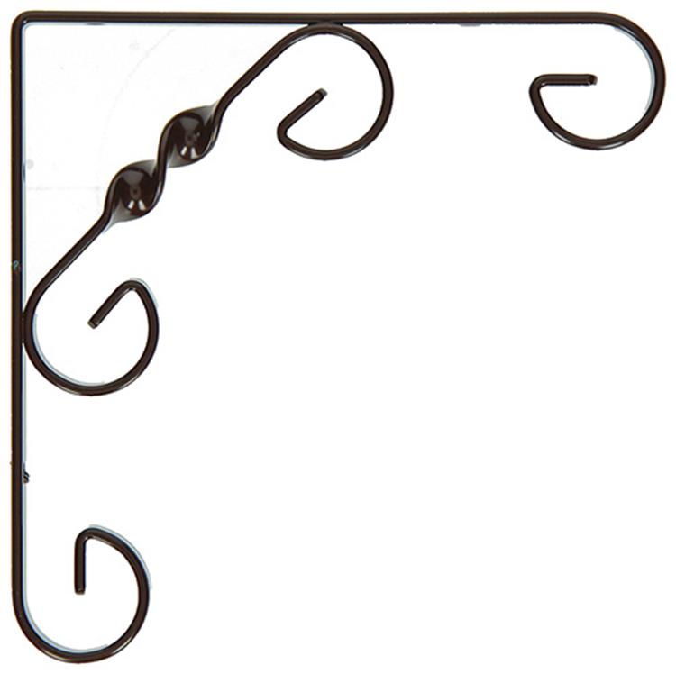 1014752 - rustieke gedraaide konzool bruin 150x150x13mm | 12 stuks