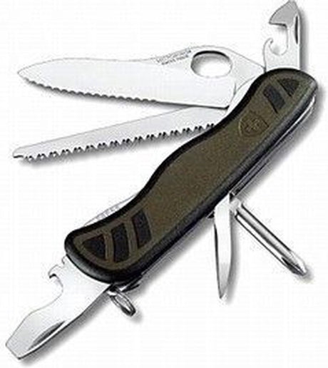 Victorinox Soldat 10 Funktionen Taschenmesser Edelstahl grün