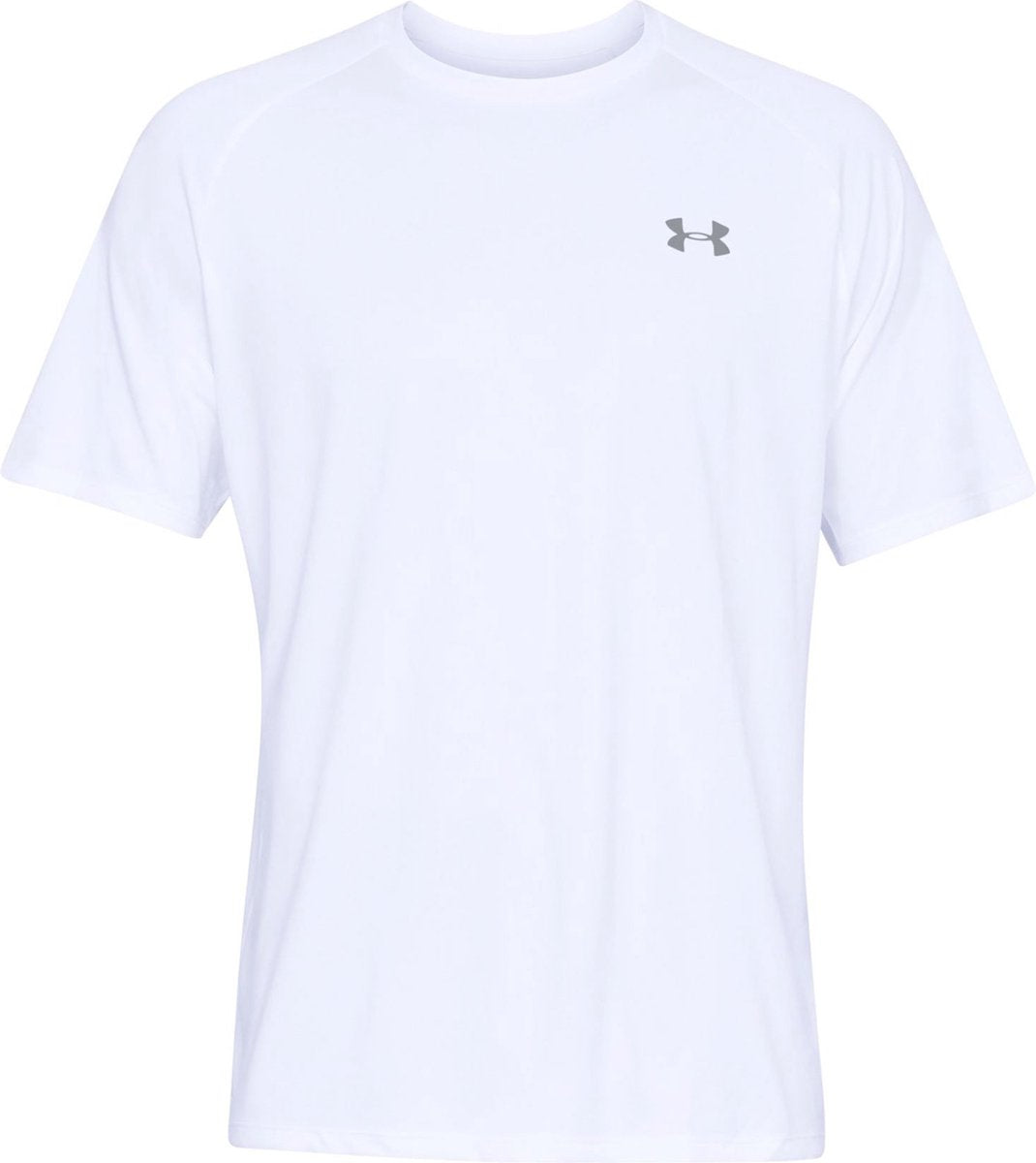 Under Armour UA Tech 2.0 SS Tee-Wht Herren-Sportshirt – Weiß – Overcast Grey