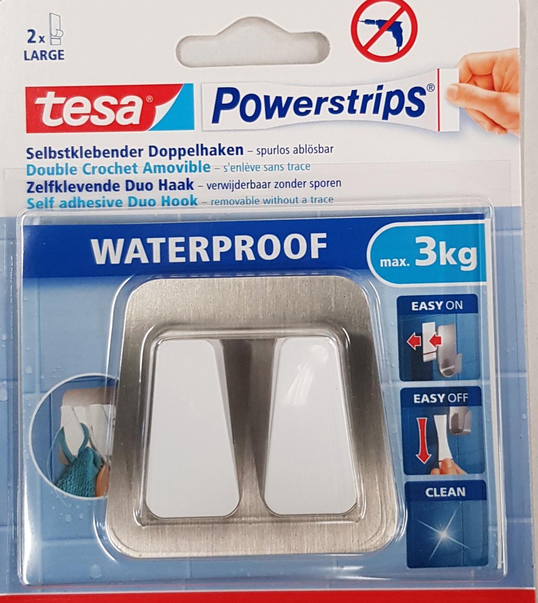 Tesa 1062985 - PS WP L Duo Metall-Kunststoff | 6 Stück