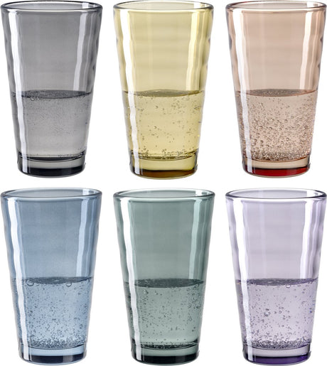 Leonardo verso longdrinkglas 300ml assorti - set 6