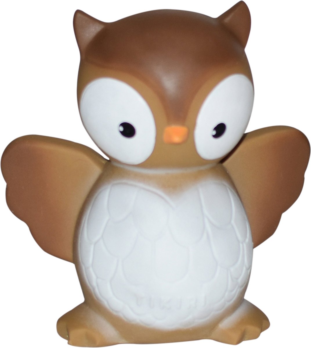 Tikiri mijn eerste bosdiertje - uil - natuurlijk rubber - met belletje - 0 jaar