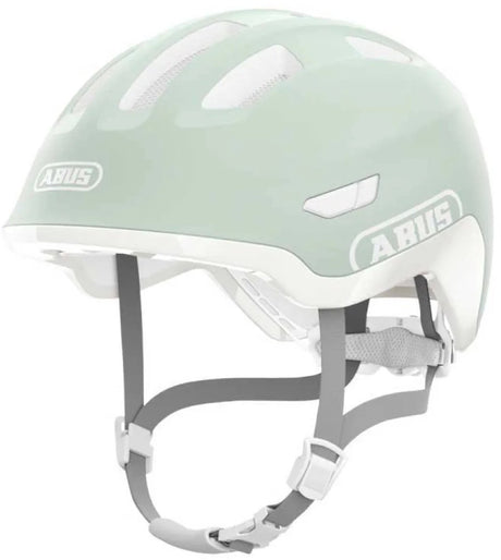 Abus Fahrradhelm Smiley 3.0 Ace Led Pure Mint S – 45–50 cm – Hellgrün – für den Einsatz an Kinderfahrrädern geeignet – 230 g