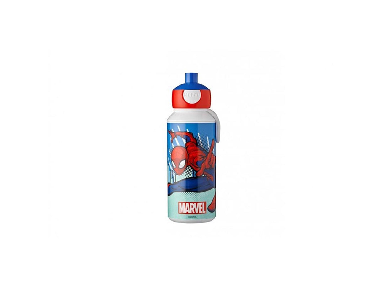 Mepal Pop-Up-Trinkflasche Campus – 400 ml – gut schließend – Trinkbecher für Kinder – Spiderman