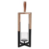 Senza kaarshouder hout zwart naturel 40cm