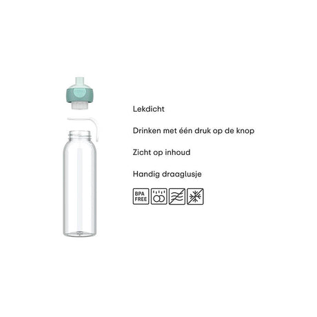 Mepal Wasserflasche Pop-Up Campus 500ml – cooles Blau
